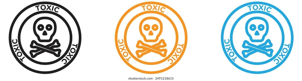Toxic product vector logo set collection for web app ui