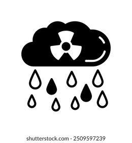 Toxic Rain Glyph Icon, Vector illustration