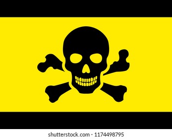 Toxic safety Hazard Danger Harmful Malware Virus  sign illustration isolated on background Vector Icon