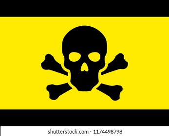 Toxic safety Hazard Danger Harmful Malware Virus  sign illustration isolated on background Vector Icon