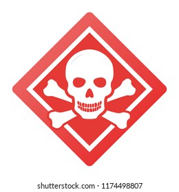 Toxic safety Hazard Danger Harmful Malware Virus  sign illustration isolated on background Vector Icon