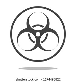 Toxic safety Hazard Danger Harmful Malware Virus  sign illustration isolated on background Vector Icon