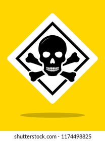 Toxic safety Hazard Danger Harmful Malware Virus  sign illustration isolated on background Vector Icon