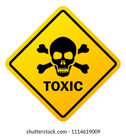 Toxic safety sign vector illustration isolated on white background