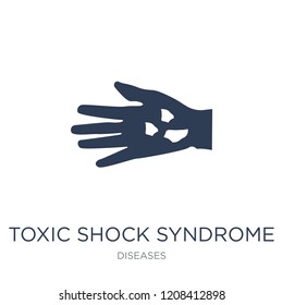 Toxic shock syndrome icon. Trendy flat vector Toxic shock syndrome icon on white background from Diseases collection, vector illustration can be use for web and mobile, eps10