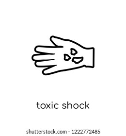 Toxic shock syndrome icon. Trendy modern flat linear vector Toxic shock syndrome icon on white background from thin line Diseases collection, editable outline stroke vector illustration