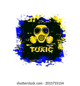 toxic sign on white background