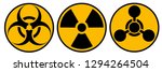 Toxic sign, symbol. Warning radioactive zone graphic vector