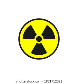 Toxic sign, symbol. Warning radioactive zone graphic vector. Icon flat style modern design Isolated on Blank Background. Vector illustration of chemical.