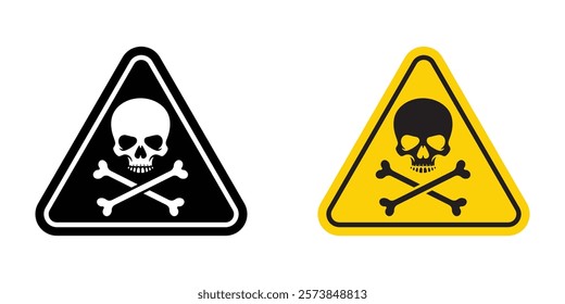 Toxic sign vector in filled and 3 stroke weights