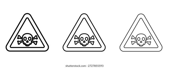 Signo tóxico Vector Logo Plantilla de diseño. Gráficos de trazo editables.