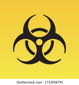 Toxic sign. Warning radioactive zone graphic vector. Danger icon