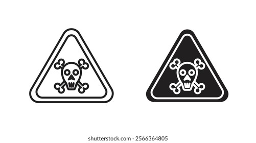 Toxic signs in line stroke and flat versions