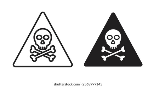 Toxic signs set vector graphics designs