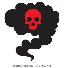 Diseño de Vector de icono de humo tóxico