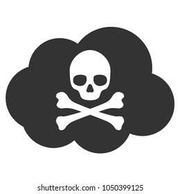 Toxic Smoke vector icon. Illustration style is a flat iconic symbol.