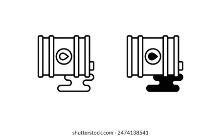 Toxic Spill icon design with white background stock illustration