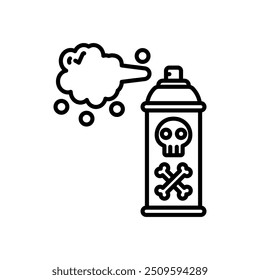 Toxisches Spray-Gliederungssymbol, Vektorgrafik