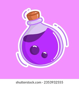 Toxic sticker illustration for hellowen