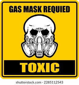 Toxic, sticker and label vector