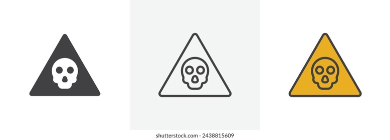 Toxic Substance Caution Sign. Skull Pictogram Warning for Chemical Hazards. Poisonous Material Alert.