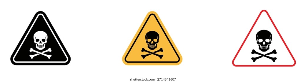 Toxic Substance Warning icon vector. poison toxicity and serious physical danger symbol. vector illustration.