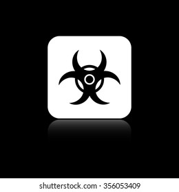 Toxic symbol - black vector  icon