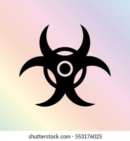 Toxic symbol  - black vector icon