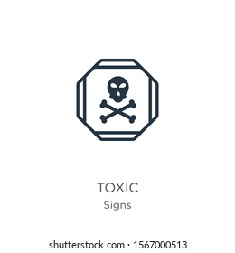 Toxic symbol icon vector. Trendy flat toxic symbol icon from signs collection isolated on white background. Vector illustration can be used for web and mobile graphic design, logo, eps10