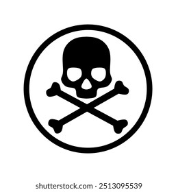 toxic symbol vector with simple design. toxic danger icon