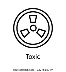 Toxic Vector  outline Icon Design illustration. Medical and Health Symbol on White background EPS 10 File