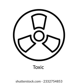 Toxic  Vector  outline Icon Design illustration. Nature and ecology Symbol on White background EPS 10 File