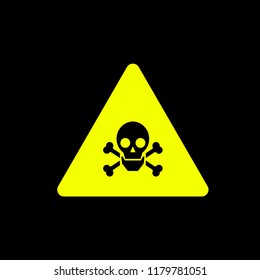toxic warn sign icon concept.