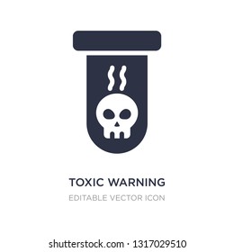 toxic warning icon on white background. Simple element illustration from Signs concept. toxic warning icon symbol design.