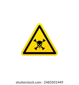 Toxic warning sign or toxic danger symbol vector isolated. Best toxic danger symbol for caution or warning label on your product.