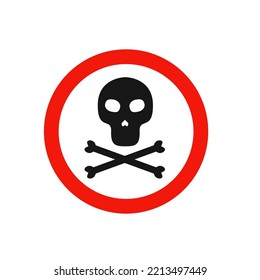 Toxic warning sign vector icon isolated on white background. Vector illustration.