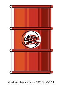 Toxic waste barrel icon