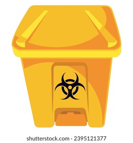 toxic waste bin yellow vector isolated