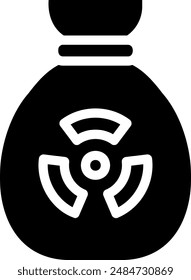 toxic waste glyph icon illustration vector