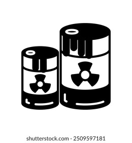 Ícone de glifo de resíduos tóxicos, ilustração de vetor