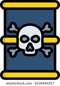 Toxic Waste Icon Lineal Color Vector Illustration