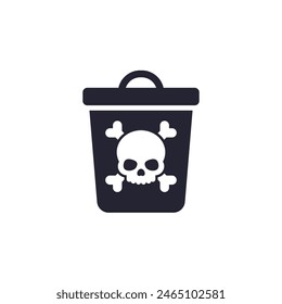 toxic waste icon on white