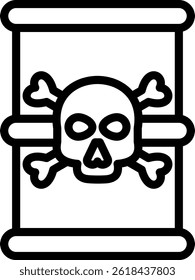 Toxic Waste Icon Outline Vector Illustration