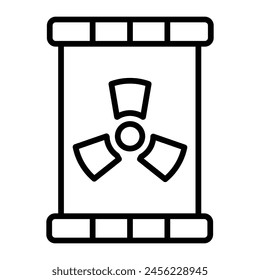 Toxic Waste Vector Line Icon Design