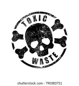 Toxic Waster stamp vector