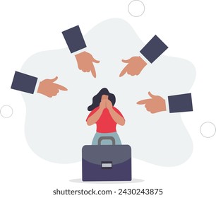 Toxic work, abuse or bullying colleagues, bad culture make exhausted depressed employee, fear of failure and responsibility.