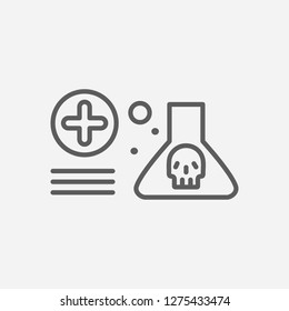 Toxicology icon line symbol. Isolated vector illustration of  icon sign concept for your web site mobile app logo UI design.