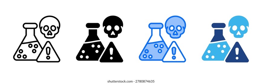 Toxicology icon set multiple style collection