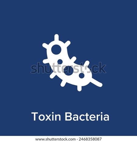 Toxin Bacteria Icon Blue and White