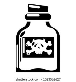 Toxin bottle icon. Simple illustration of toxin bottle vector icon for web